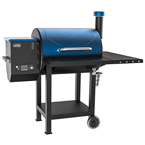 ASMOKE Pellet Grill, 700 sq in Wood Pellet Smoker Grill Combo for Outdoor Cooking, 8 in 1 portable Outdoor Grills & ; Smokers with Auto Temperature Control, Include 3 BBQ Grill Accessories (Blue-1, 700 Sq. in.)