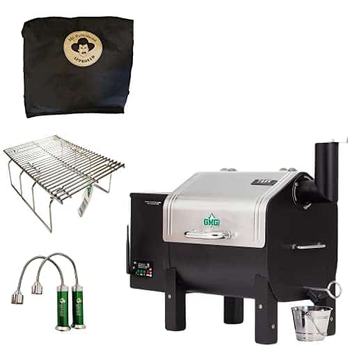 GMG Trek WiFi Portable Grill & ; Smoker Tailgating Package Includes Cover-Collapsible Rack - BBQ Lights