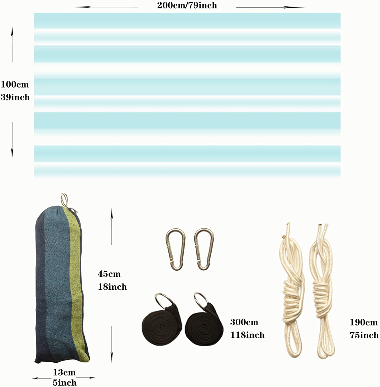 tailles standard des hamacs