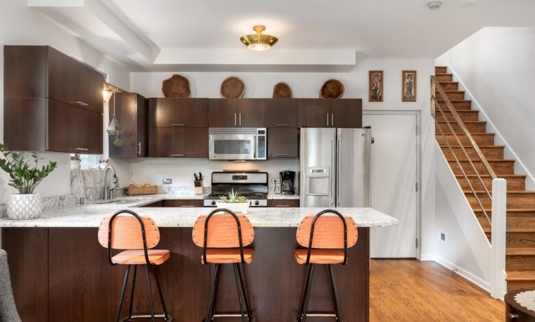What Color Flooring Goes With Mahogany Cabinets