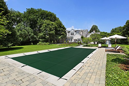 Couverture de piscine creusée Lite Strong - Filet vert 20'x40' - Couverture de piscine d'hiver creusée rectangulaire.